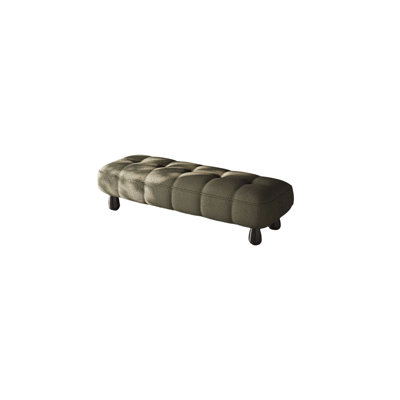 Banc rembourré en microfibre / microsuède Shelagh