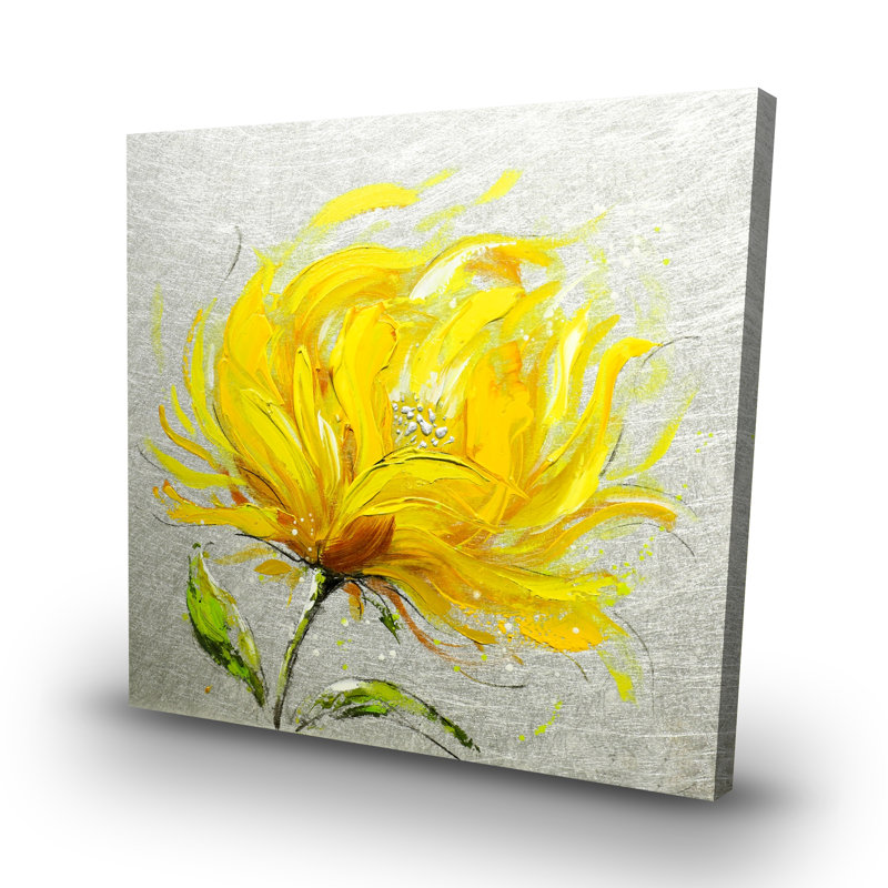 fluffy flower - 32"x32" art on canvas