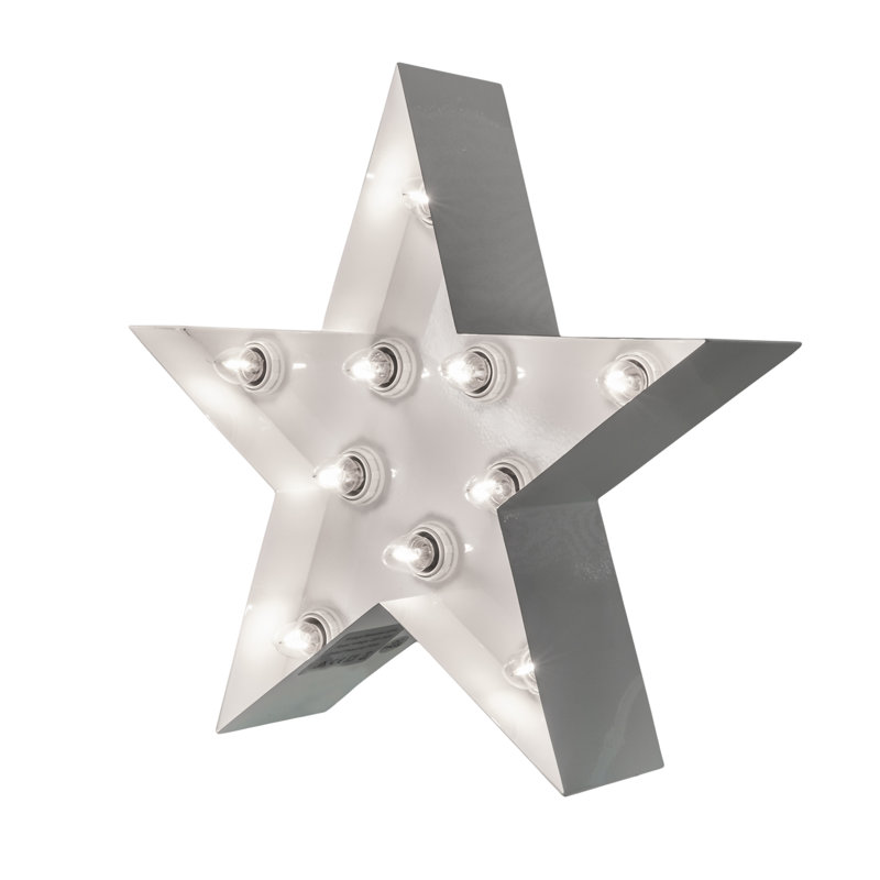 Metal Novelty Lamp, White