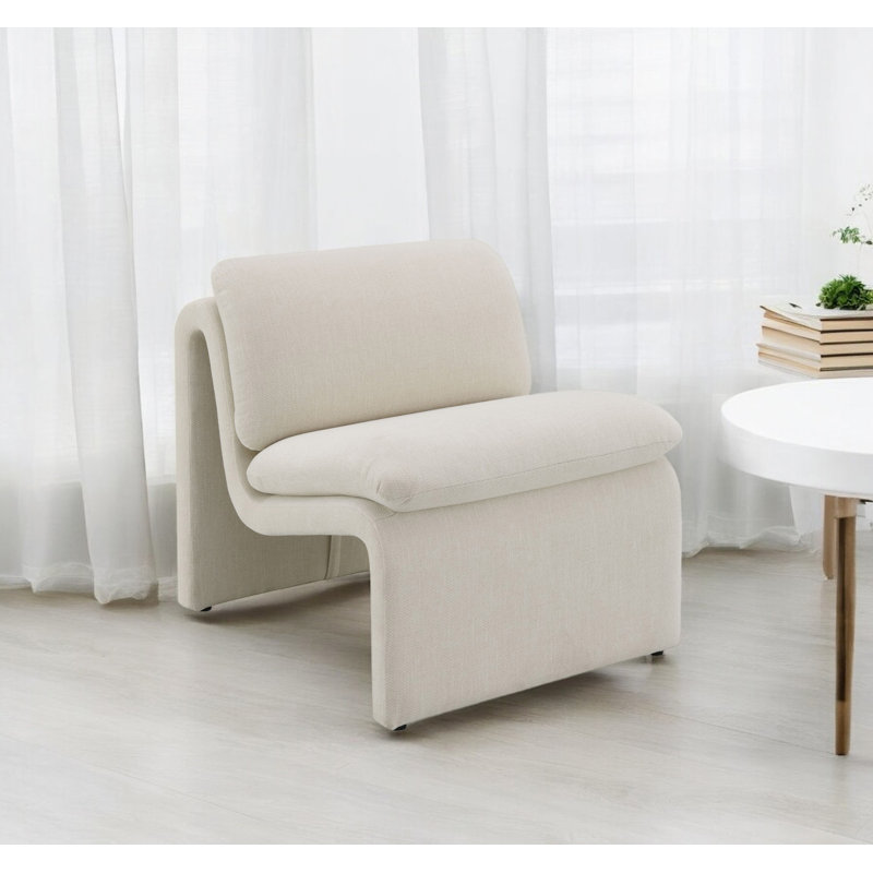 Chaise d'appoint innovante Elegance Jaeda, Beige