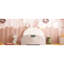 Lit simple blanc avec forme de lapin charmant et construction stable - tête de lit et base rembourrée robuste-1626555912