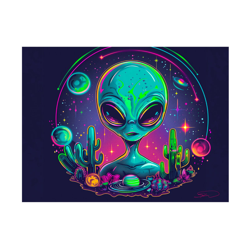 Bolog Shawna Stewart Space Watcher Canvas Art, 35" H x 47" W