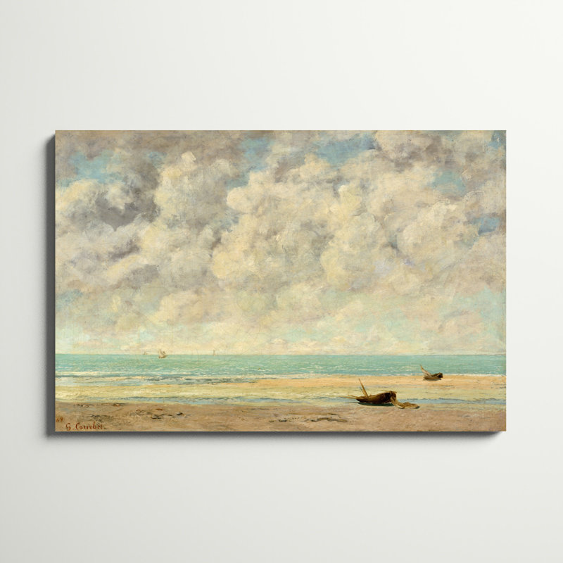 «The Calm Sea», peinture sur toile, H 32 po x l 48 po
