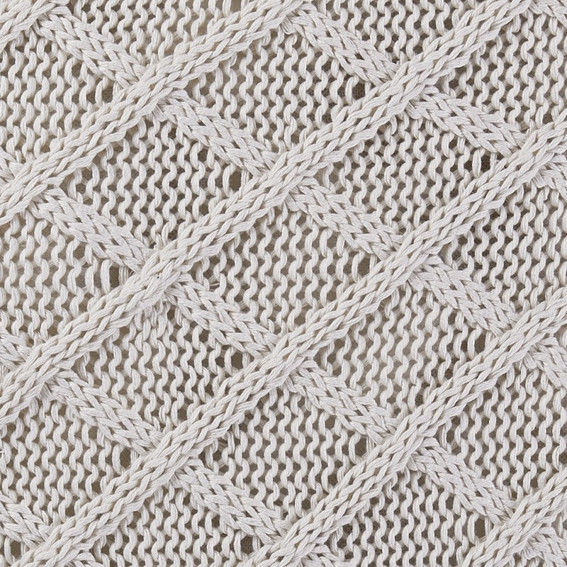 Diamond Polyester Throw Square Pillow Cover & Insert, Coconut Milk