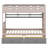Bunk Bed With Storage Drawers, Playhouse Bed Frame With Shelf And LED Light, Geometric Window Style Railing, Ladder-1960040107-1960040106