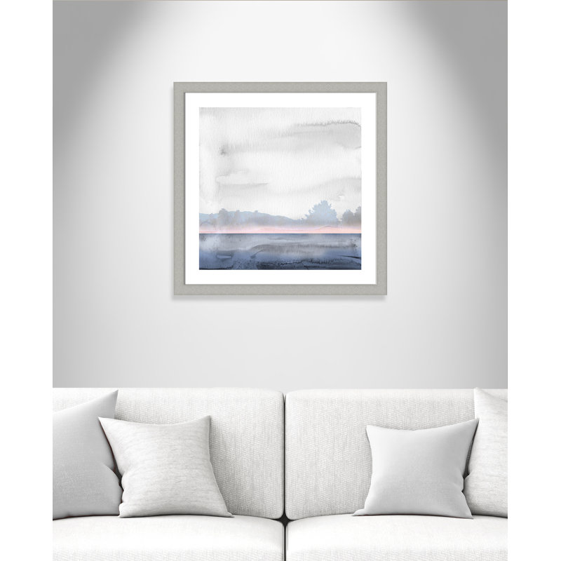 Cabrera Rose Shores II - Peinture, H 29 po x l 29 po x P 1,25 po, Cadre argenté