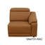 Ensemble modulaire de fauteuil inclinable électrique 6 pièces en cuir brun clair