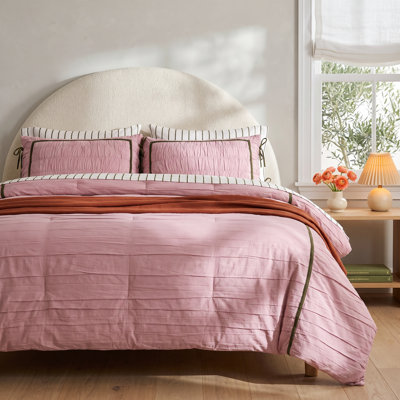 Ruched Hotel Cotton Comforter Set