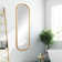  Élégant miroir mural en feuille d'or avec cadre incurvé avec finition antique