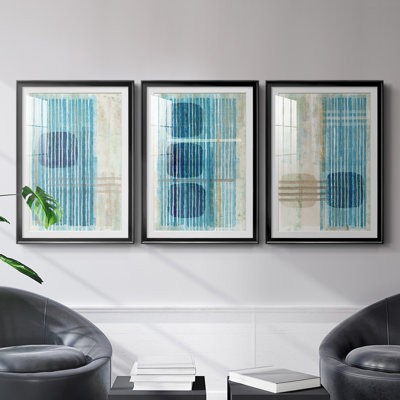 «Blue Blue Horizon I», reproduction encadrée de qualité supérieure - prête à être accrochée
