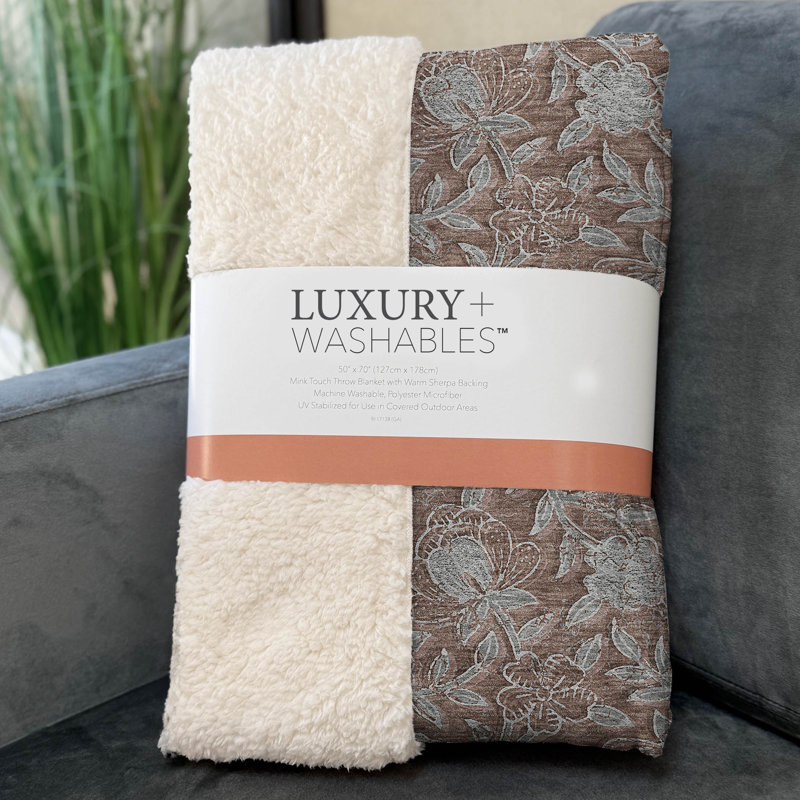 Jeté floral Sherpa ASB771 Addison, Terracotta Floral 2