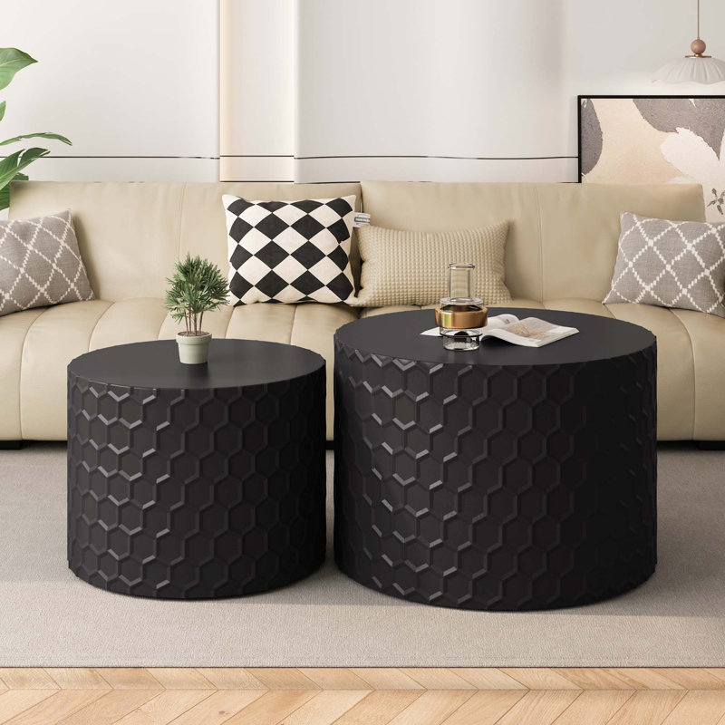Ensemble de 2 tables basses Modern Modern, Noir