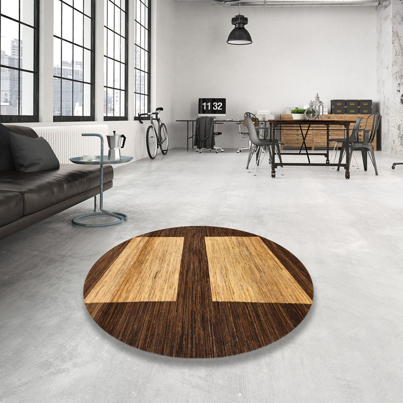 Tapis abstrait moderne 16, Rond 6 pi