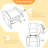 Esca Kids Recliner with 2 Cup Holder-423834454