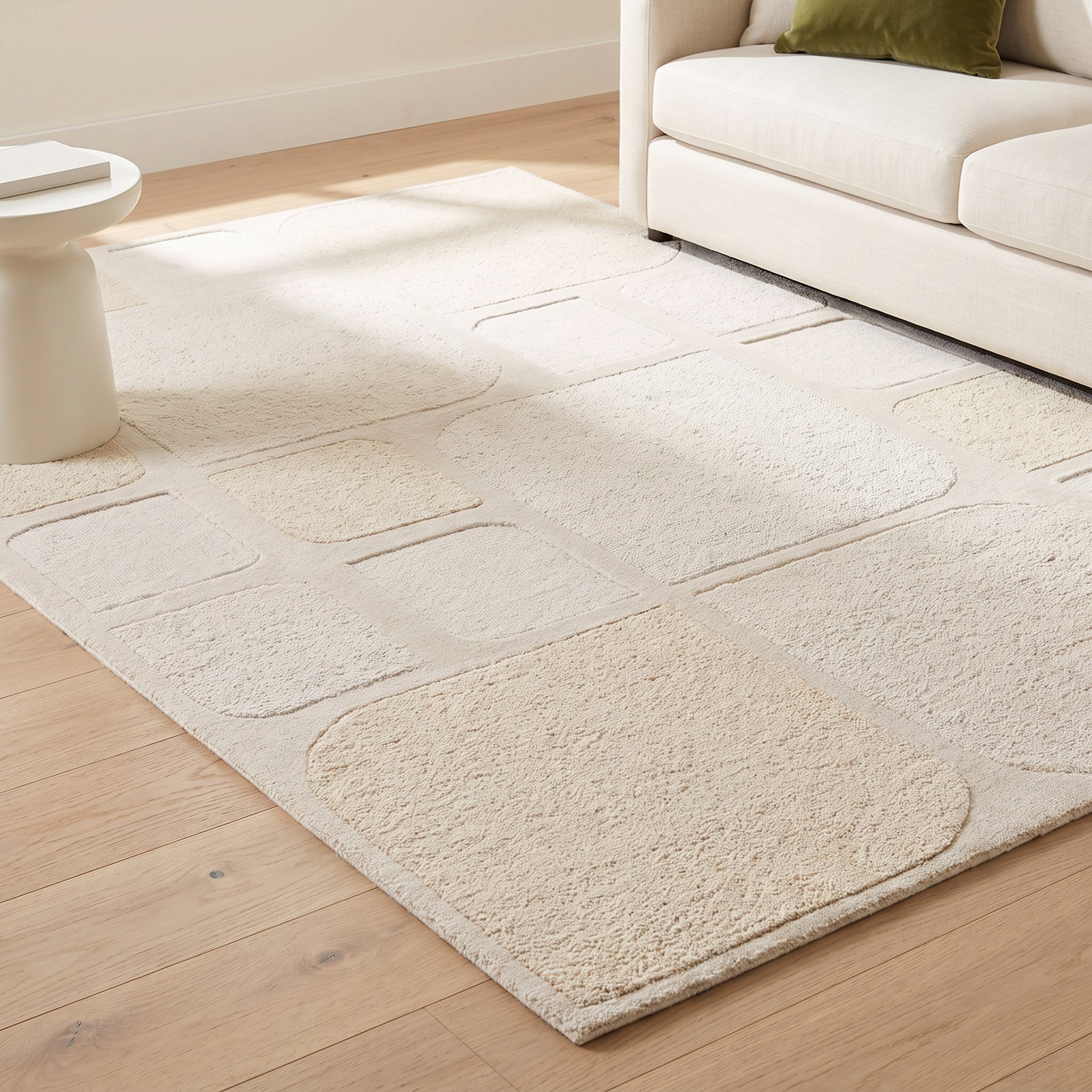 Hand-Tufted Geometric Rug, Rectangle 5' x 7'6"