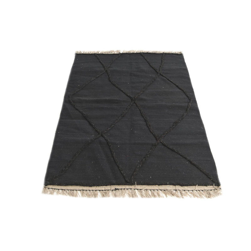 Tapis noir 3 x 5 Parrett