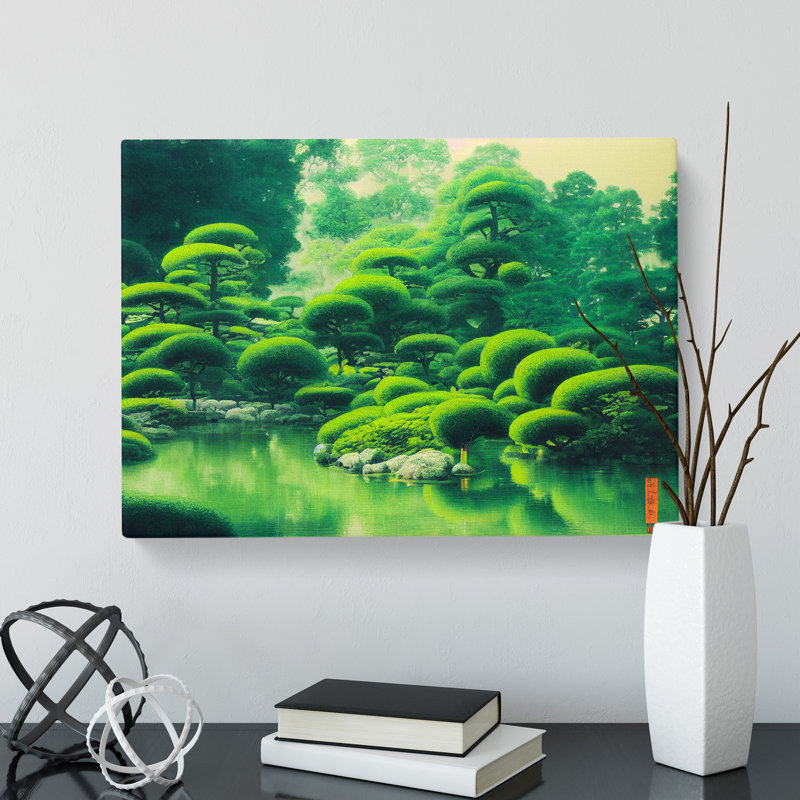 Japanese Garden - Wrapped Canvas, 35cm H x 50cm W x 3cm D