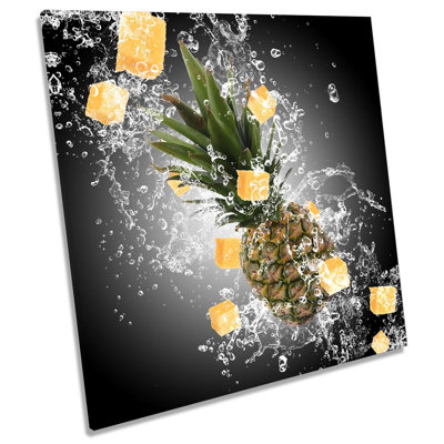 Z2314 Pineapple Fruit Kitchen 1 Piece Wrapped Canvas Wall Art