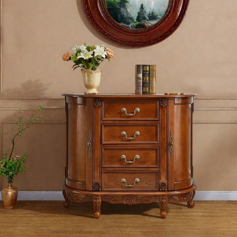 Armoire d'entrée en bois massif American Country, H 35 po x l 31,5 po x P 13,8 po