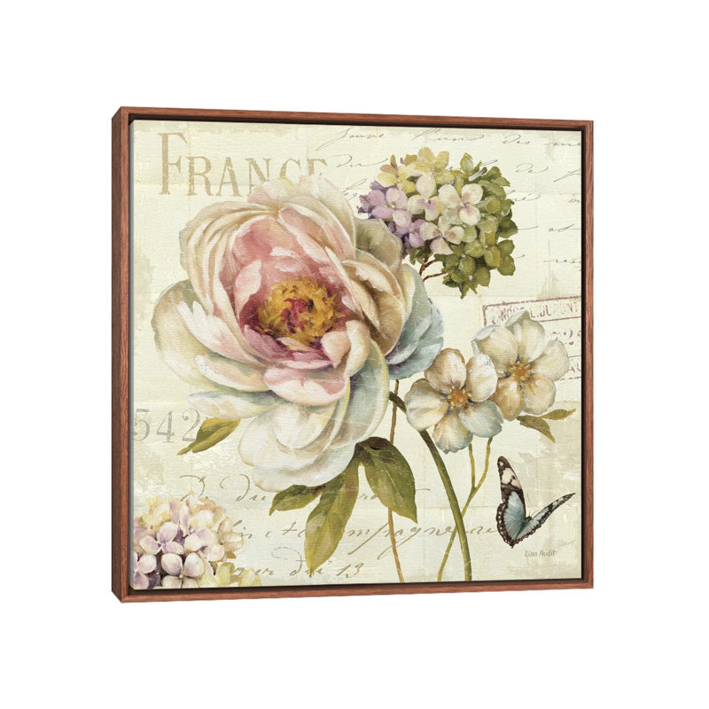Marche de fleurs III (sans texte) de Lisa audit-impression d’art graphique, H 18 po x l 18 po x 1,5 po