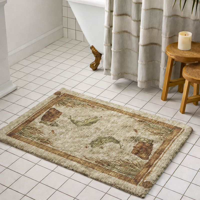 Premium Machine Washable Dream Shag Fish Rug, 2'6" x 3'10"