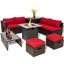 Ensemble de mobilier d'extérieur pour terrasse avec foyer au propane 30 po Jalyza-677546563