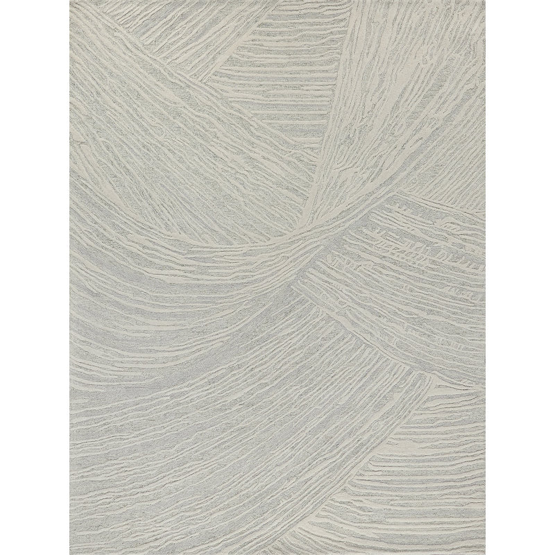 Entro hand-tufted New Zealand Wool Sage Green/Ivory Area Rug, Rectangle 6' x 9', Green/Ivory