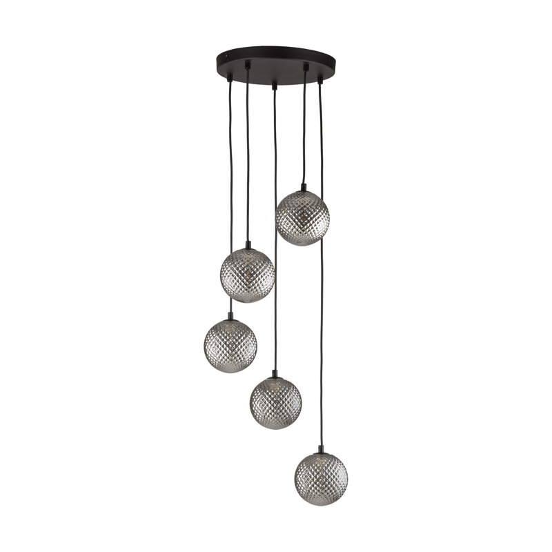 Apison 5 - Light Stainless Steel Cluster Pendant
