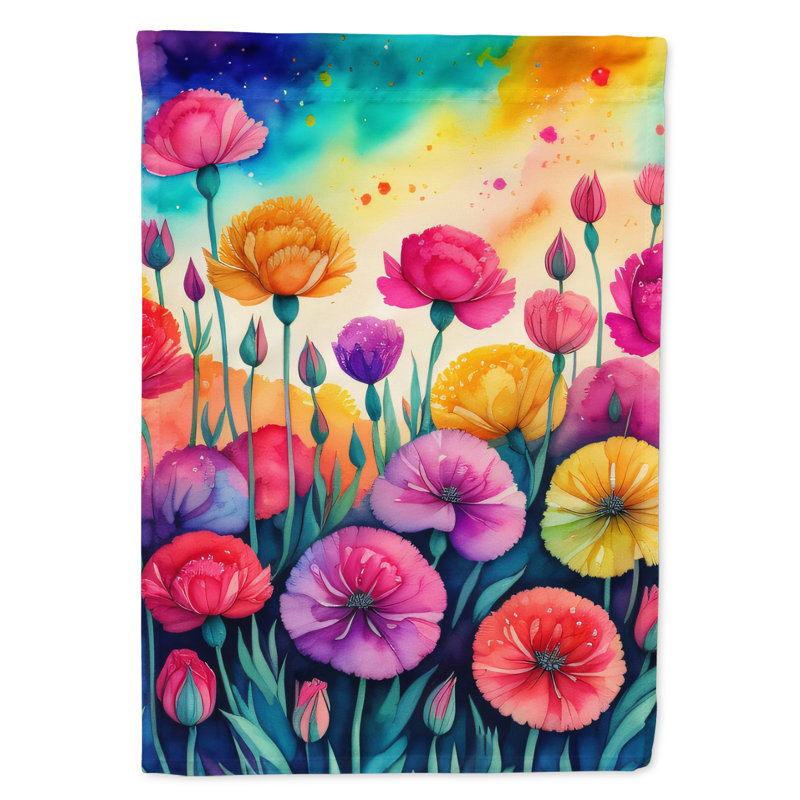 Drapeau de jardin double en polyester H 15,5 po x l 11,25 po