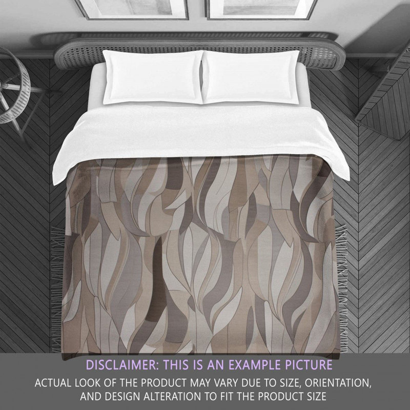 Funky Bedding, Silver/Beige Abstract, Twin Extra Long Comforter