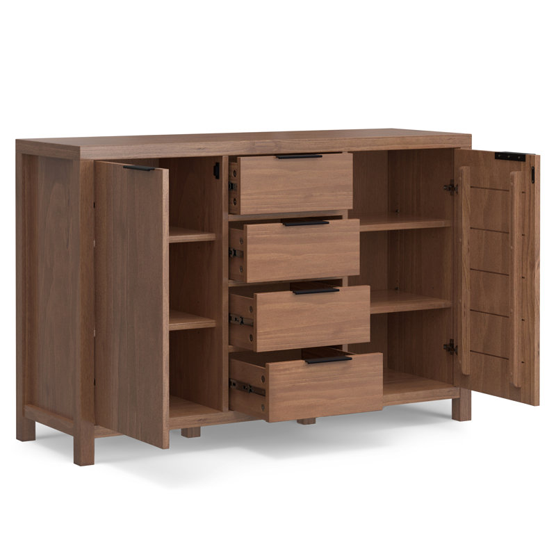 Hollander Medium Saddle Brown Solid Wood Sideboard Buffet