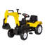 Aosom Kids Ride On Excavator, Pedal Digger, camion de construction avec klaxon pour enfants et tout-petits de 3 ans et plus, jaune