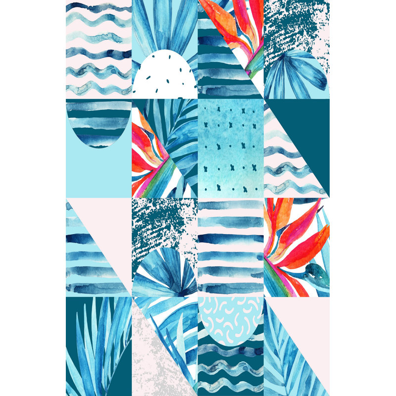 Tapis luxueux 100% polyester 5,2 x 7,5 pi, hauteur des poils de 0,4 po | Antibactérien, points antidérapants en PVC, lavable à la machine | Élégante impression numérique en 3D, parfaite pour le décor du salon et de la chambre à coucher