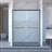 56-60"X70" Aluminum Frame Double Sliding Shower Door,Bypass Bathroom Sliding Door With Premium 5/16" (8Mm) Clear Tempered Glass, Black Hardware Sliding Glass Shower Enclosure,Matte Black Finished