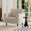 Fauteuil d'appoint avec accoudoirs de 38 po de largeur, fauteuil de lecture rembourré en lin pour le salon et le bureau-434068911
