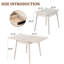 Table de salle à manger extensible en bois massif Aderyn Adryell de 23,6 à 47,2 pouces pour 2 à 6 personnes avec rangement caché-1944132659