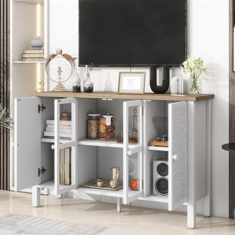 Buffet bas de 47,2 po, Blanc