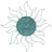 Metal Indoor Outdoor Sun Teal Wall Decor with Wire Frame-106889132