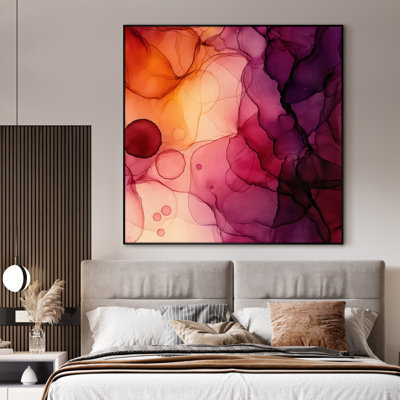 Extra Large Wall Art Fabric Print - Abstract Netural Modern Artwork Artwork Decor for Living Room or Bedroom - "Frame Assembly Required (Unfinished Frame)"