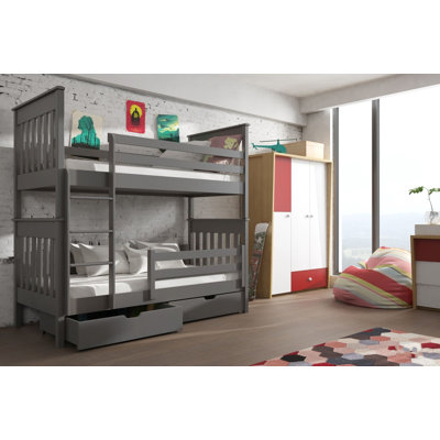 Virgil Bunk Bed with Storage Included with Built-in Ladder Included
