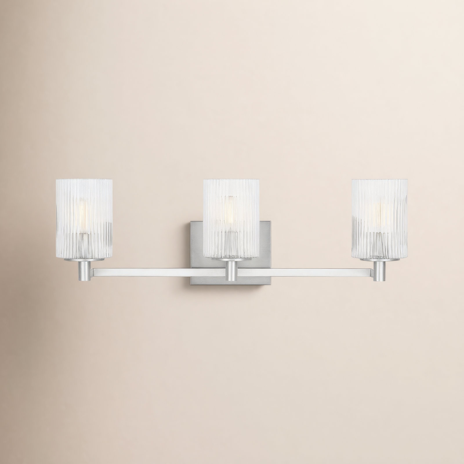 Keta Bath Sconce, 3, Brushed Steel