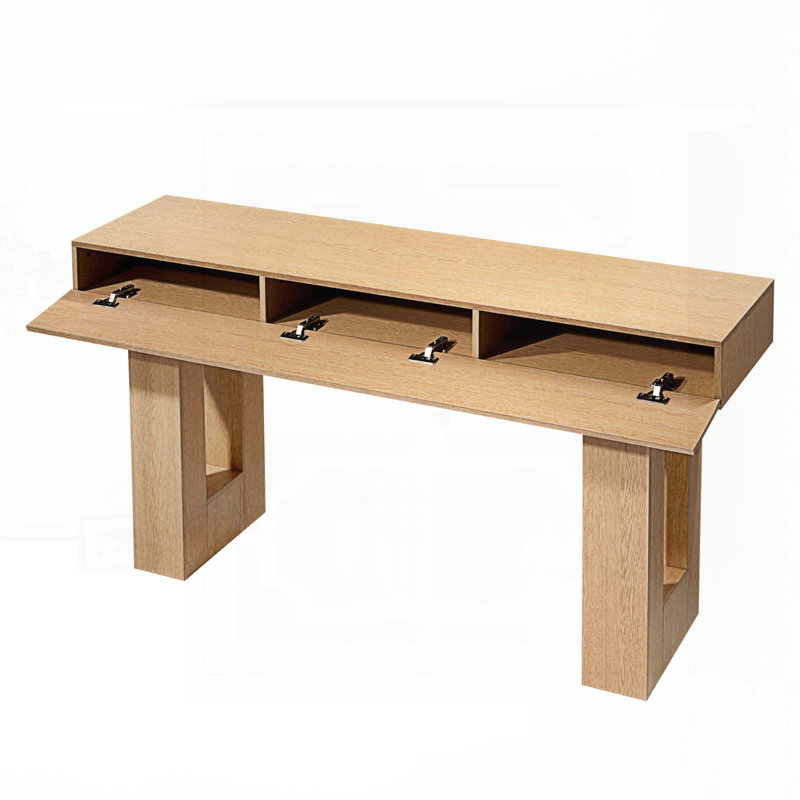 Console 63 pouces avec compartiments et tablette cachés