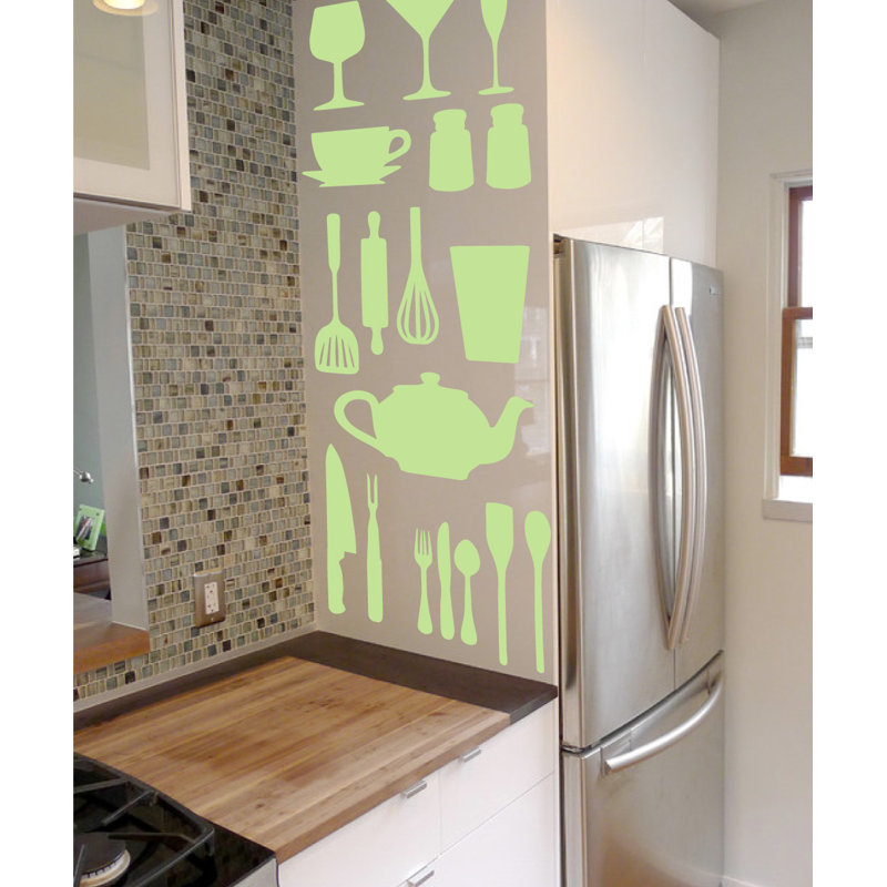 Décalcomanie murale de cuisine, Tarte à la lime, H 51 po x l 40 po x P 0,01 po