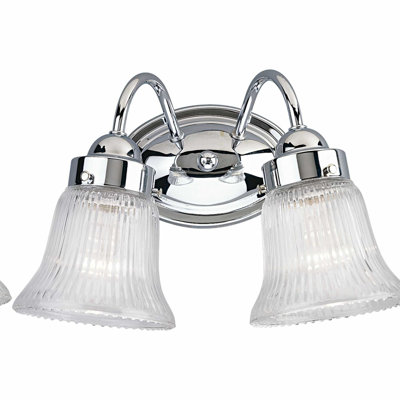 RadiantGlow Dual Light Chrome Bath Fixture