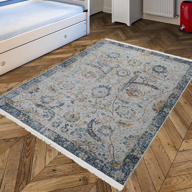 Paterson Washable Abstract Indoor Rug, Rectangle 5'3" x 7'