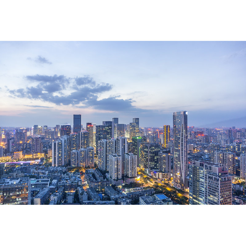 Vue aérienne de Fiorenzo Chengdu, H 32 po x l 48 po