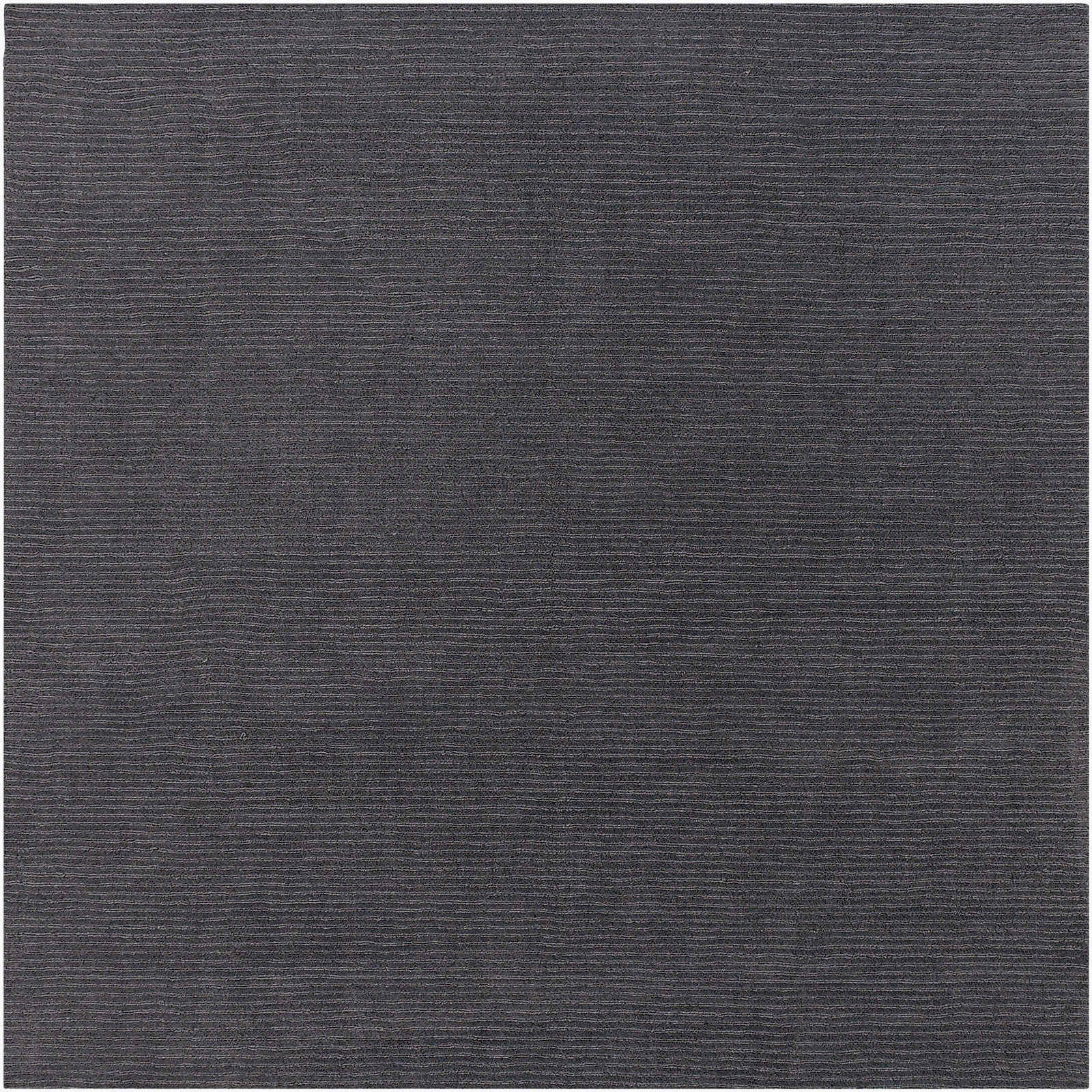 Crowe Charcoal Gray Hand-Woven Wool Rug, Square 8'