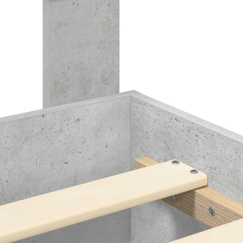 Bed, Kingsize (5'), Concrete Grey