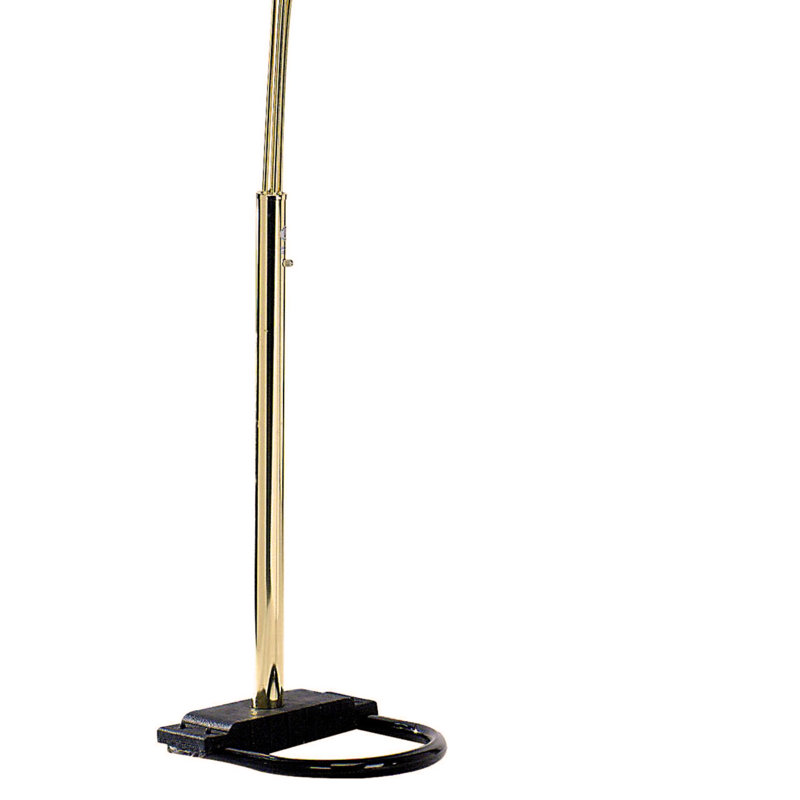 84" Tall Metal Floor Lamp with Brass Finish, Crystal Chandelier design