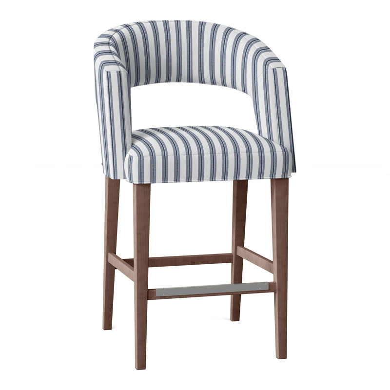 Tabouret 30 "Bryant, Noyer, Perigold excel denim